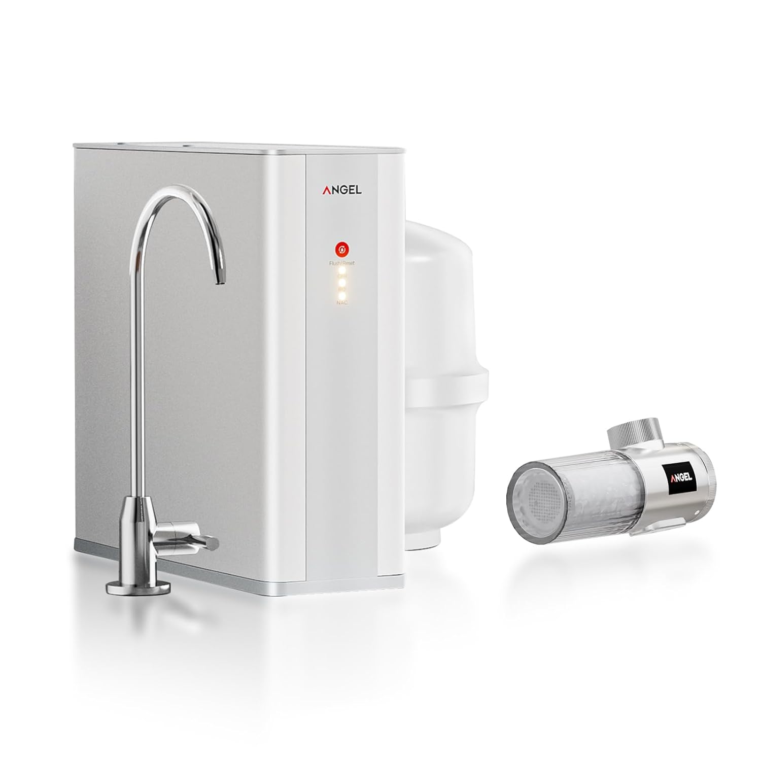 ANGEL Under Sink RO System (0.55GPM, Meets NSF Standards) + Faucet Filter (0.01μm Ultra Filtration) – Long-Lasting Dual Protection for Clean Water