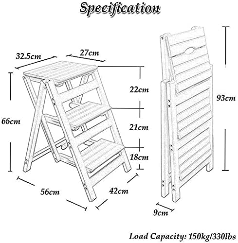 Tabouret d'escalier pliant LUNEZY multifonctions pour maison - 3