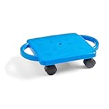 hand2mind Blue Indoor Scooter Board with Handles, Sit Down Floor Scooter, Gym Activities for Kids, Indoor Recess Games, Sport Scooters, Physical Education Equipment, Gross Motor Toys