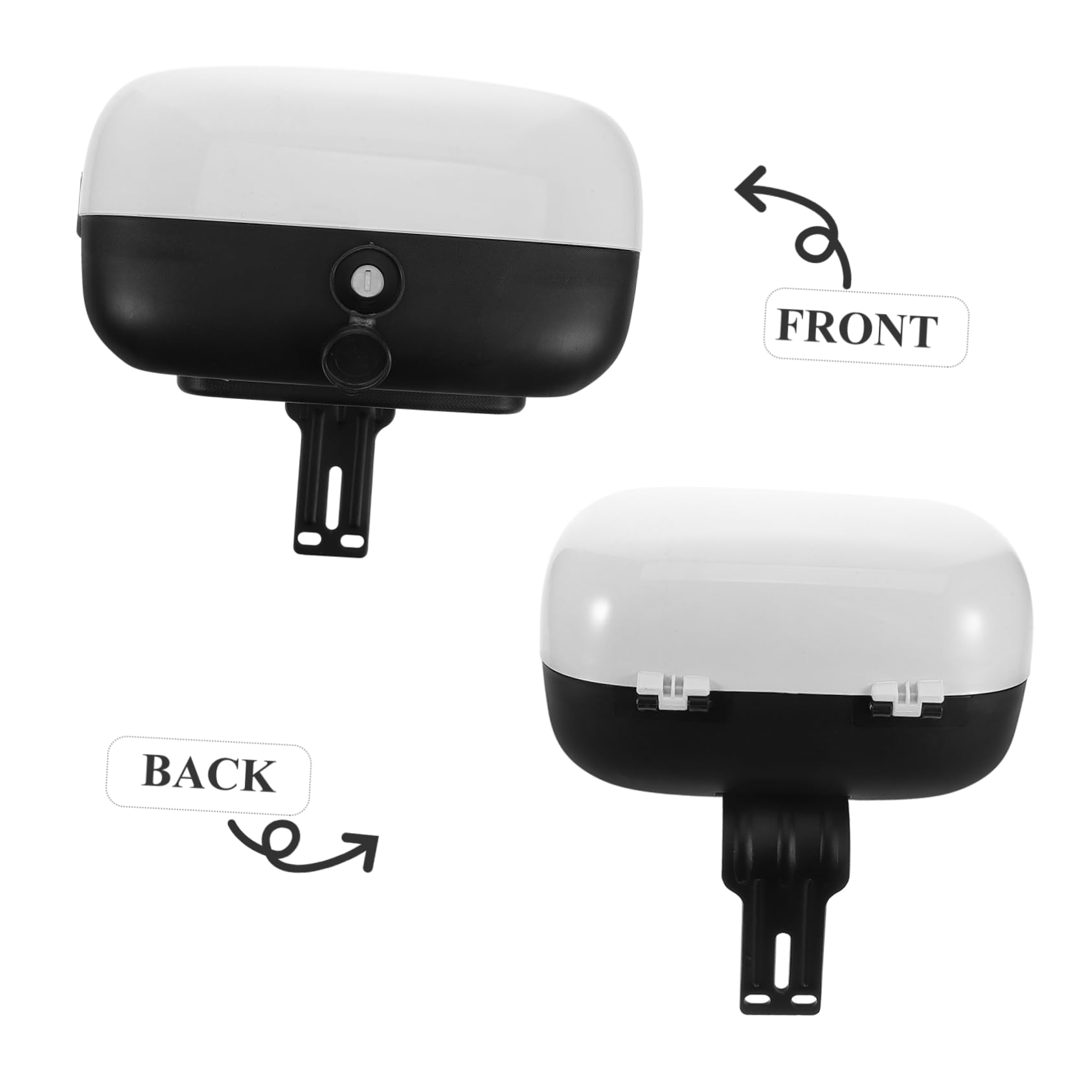 MAGICLULU Coffre Arrière De Étanche Top Case pour Scooter Électrique Coffre De Rangement pour Et Blanc