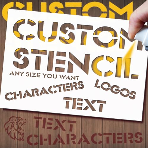 Custom Stencils for Spray Painting Personalized Maker with Name Number Letter Customized Make Your Own Stencil for Wall Art Sign Wood Ceramic Paper Fabric