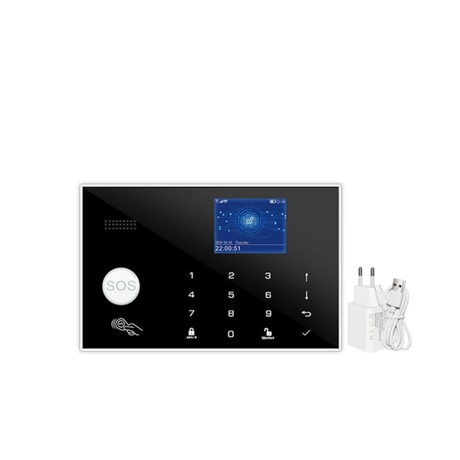 Sistema de Alarma para Casa, De Alarma Antirrobo For El Hogar GSM, Soporte De Host Tuya, Tarjeta RFID, Detector De Movimiento Inalámbrico, Sensor De Puerta,para el hogar(Set 1)