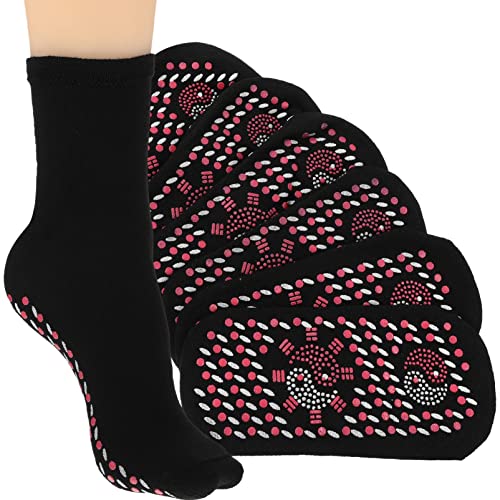 JUMPLAWN 4Pares Calcetines Térmicos de Invierno para Adultos de Calcetines Calentados Transpirables Esquiar y Actividades