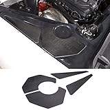 Fgtagtal Real Carbon Fiber Engine Bay Side Panel Cover Trim Sticker Compatible with Chevrolet Corvette C8 2020-2025, Engine Compartment Side Panel Decoration Accessories (4PCS)