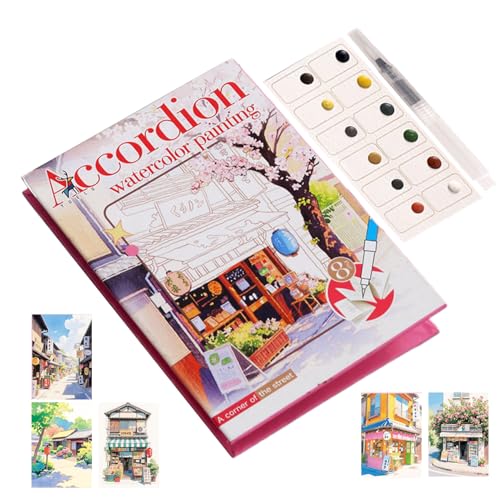 Generisch Juego de acuarelas, lápices para colorear, accesorios para dibujar, juego de acuarelas para adultos, para niños, adultos, manualidades y suministros de arte en casa