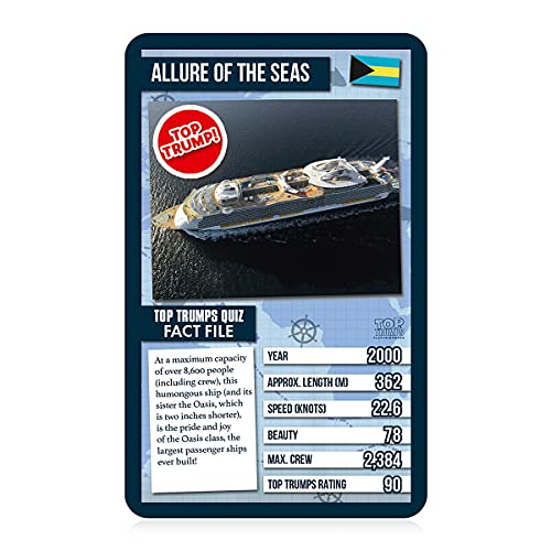Top Trumps Weltberühmte Schiffe klassisches Kartenspiel, erfahren Sie Fakten über Tanker, Yachten und Kreuzfahrtschiffe… – Ansicht 2