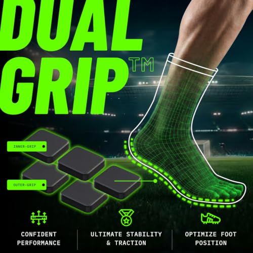 Image of Lux Dual Grip Soccer Socks for Men & Women - DualGrip Engineered for Performance & Comfort - Anti-Slip Grip Socks for Soccer