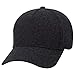 Armycrew 5 Panel Low Profile Melton Wool Blend Structured Baseball Cap - Heather Black