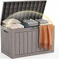 EFU Outdoor Storage Box 60 Gallon Deck Box (Indoor & Outdoor) Lockable UV Resistance Waterproof Resin Storage Bin Storage Box for Outdoor,Patio Storage(Taupe)