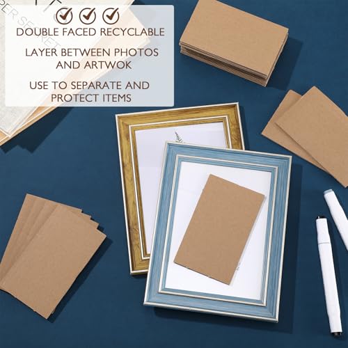 Image of Zonon 50 Pack Corrugated Cardboard Sheets Flat Cardboard Inserts Flat Squares Separators for Art Projects DIY Crafts Supplies (5x3 Inch,Brown)
