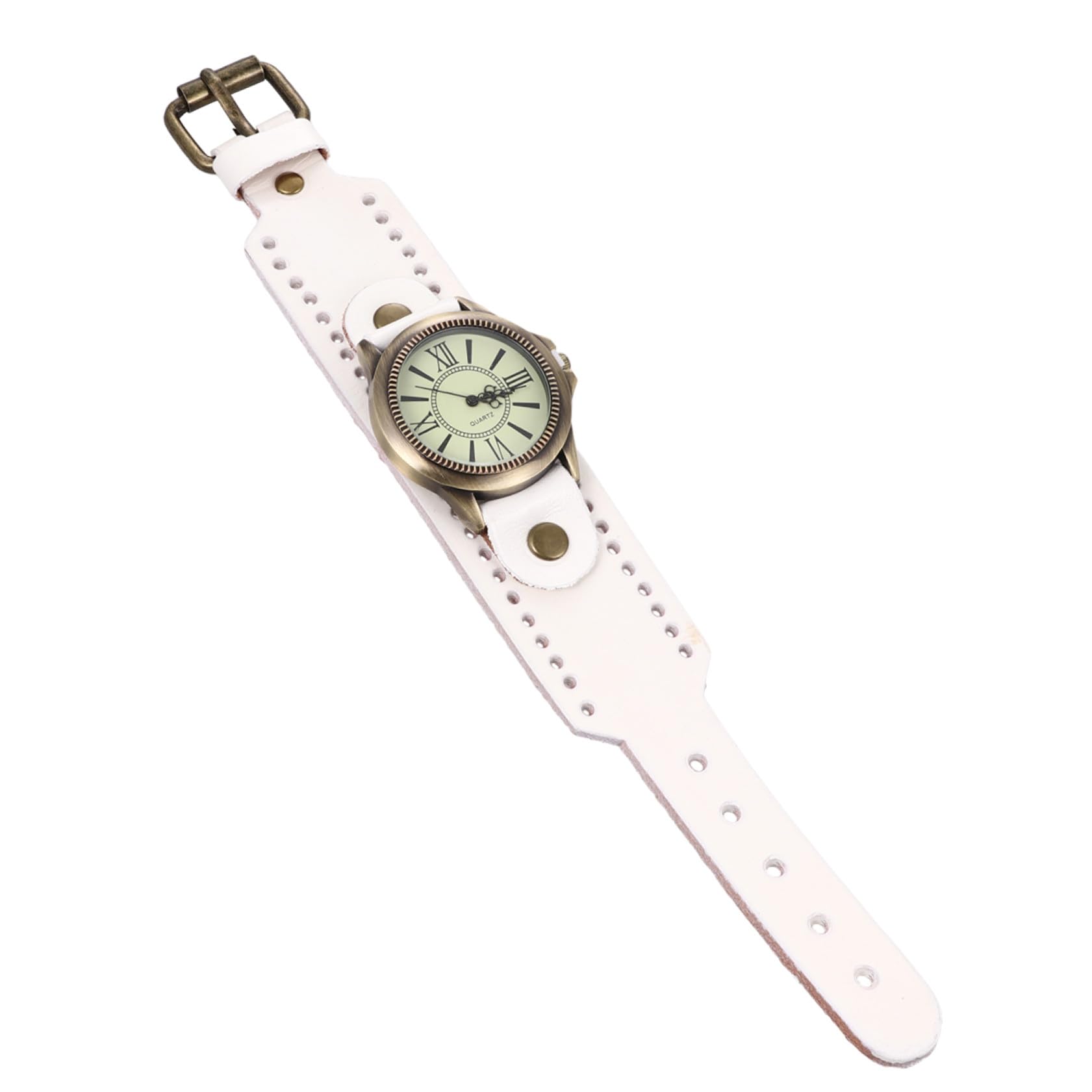 3piezas Reloj De Pulsera Retro para Mujer De Piel De Vacuno Estilo Vintage Diseño Elegante Movimiento De Cuarzo Preciso para Navidad Ocasiones Especiales