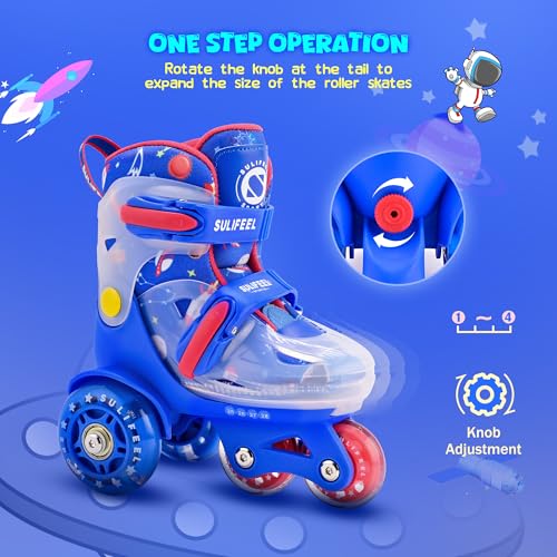 image for SULIFEEL Adjustable Roller Skates for Girls Boys Kids,Fun Illuminating