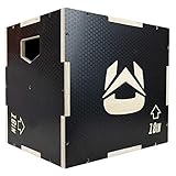 Ultra Fitness Gear Anti-Slip Wood 3-in-1 Plyo Box Anti-Slip Wood Plyo Box for Jump, MMA Training, Plyometrics (Medium Size: 20' x 18' x 16')