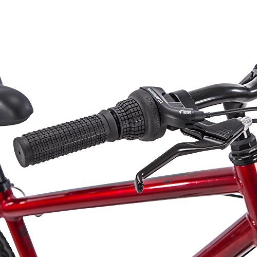 700c Royce Union RMY Mens 21-Speed Hybrid Comfort Bike, 21" Aluminum Frame, Metallic Red - Thumbnail 6