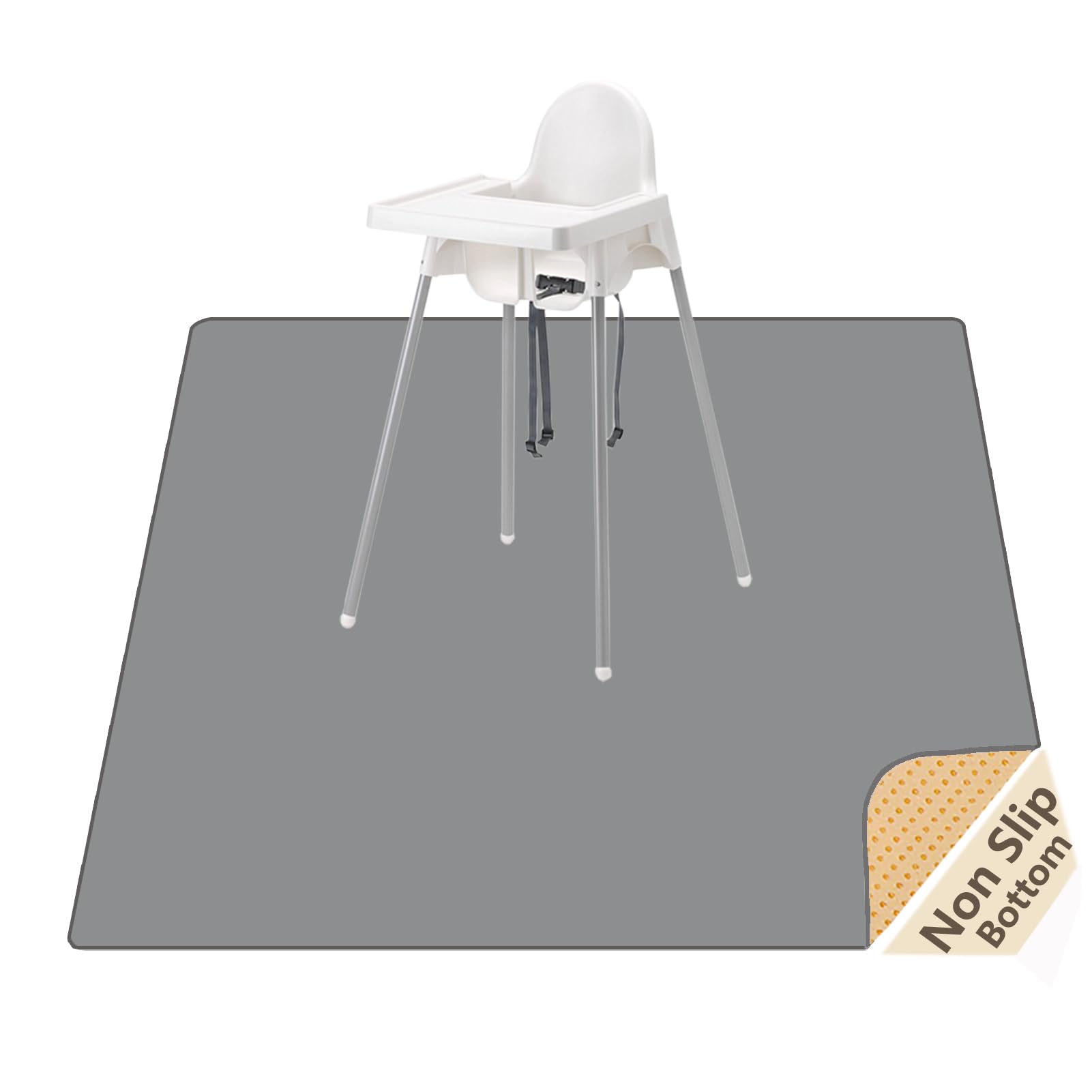 Splat Mat for Under High Chair, Waterproof Washable High Chair Floor Mat