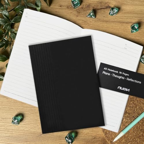 Image of Record Note Book, Nero | A5 - Ruled Grid Pages | 96 Pages - 100GSM Pages with Soft Cover | Ideal for Office, College, School, Journaling, Meeting & More