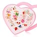Hifot kinderringe mädchen Prinzessin Schmuck Set 24 Stück, Kristall Verstellbare Ringe für Mädchen mit Herzformkasten, Girl Dress up Rings Fingerringe - Zufälliger Stil