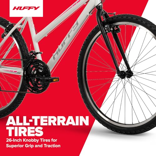 Huffy North Peak 26-Inch Mountain Bike, Durable Hi-Ten Steel