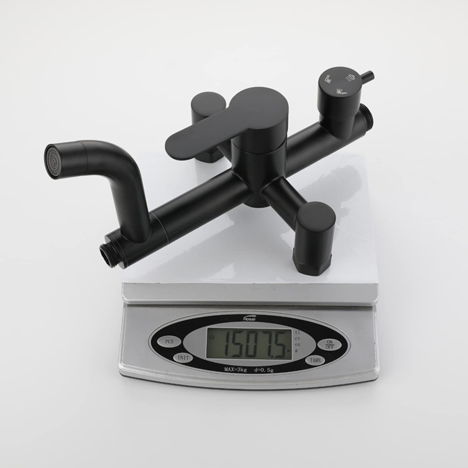 Sistema Doccia Nero con Bocca Vasca, Rubinetto Doccia in Acciaio Inox per Bagno, Set Doccia Regolabile in Altezza con Soffione Doccia A Pioggia E Doccia A Mano 3 modalità