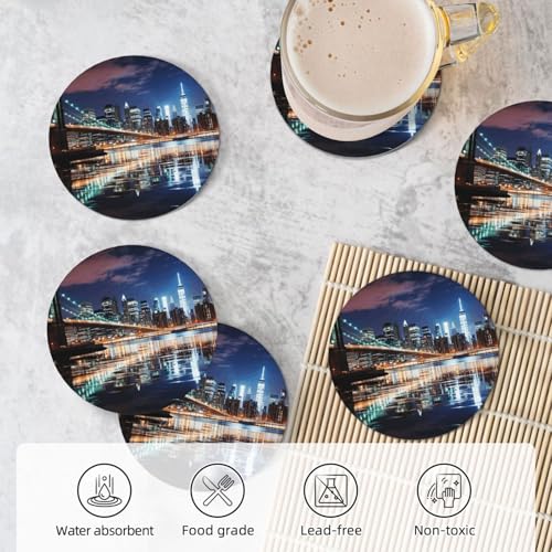 Dessous de verre céramique absorbant avec support et dos liège - 6
