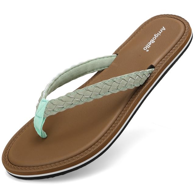 ARRIGO BELLO Flip Flops Damen Sommer Zehentrenner Bequem Sandalen Strand Innen Außenbereich Frauen Rutschfest Badelatschen Größe 36-41
