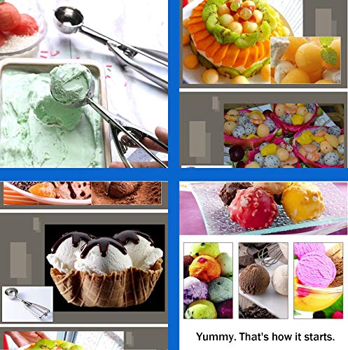 Cookie Scoop Set 3 PCS, with Trigger Large-Medium-Small Size for Kitchen Family Ice Cream Cookie Cupcake Muffin Meatbal multipurpose tainless Steel Ice Cream Scooper - Thumbnail 4