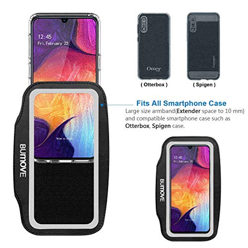 Galaxy A14, A13, A12 Armband, Bumove Gym Running Workouts Sports Phone Arm Band For Samsung Galaxy A53 A32 A14 A13 A12 A03S With Card Holder (Black) #TOP5