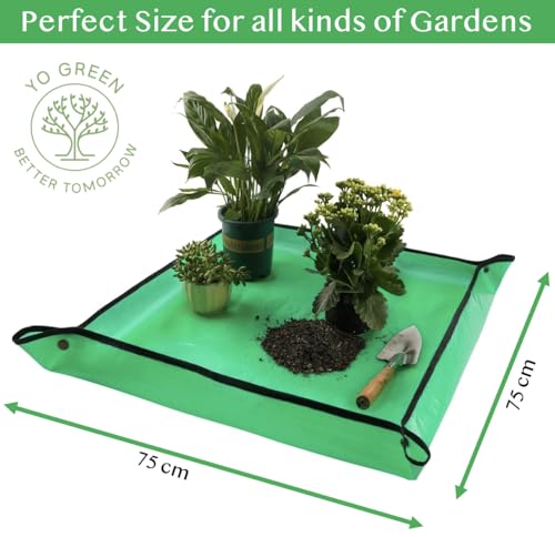 Image of Yo Green Gardening Hand Tools Set - 5 Pcs (Cultivator, Trowel, Fork) | Gardening Tools for Home Garden | Durable Plant Tool Kit | Farming Tools (3 Pc Tool + Gloves + Sheet)