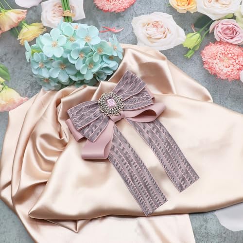 Image of Womens Bow Tie Adjustable Rhinestone Bowtie for Women Ladies Girls Pre-tied Womens Tie for Shirt Suit Uniform