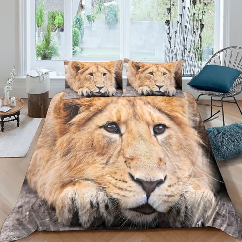 Housse de couette léopard 3D résistante et douce avec fermeture éclair - 4