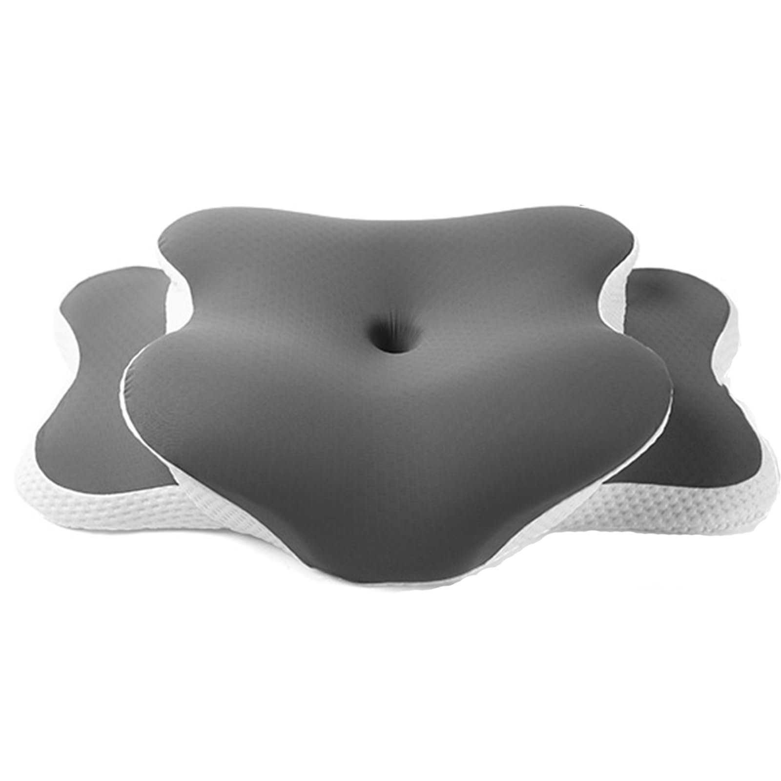 Butterfly Neck Pillow ergonomically Designed Side Sleeping Pillow Cooling ice Silk Fabric 100 Memory Foam Filling Removable and