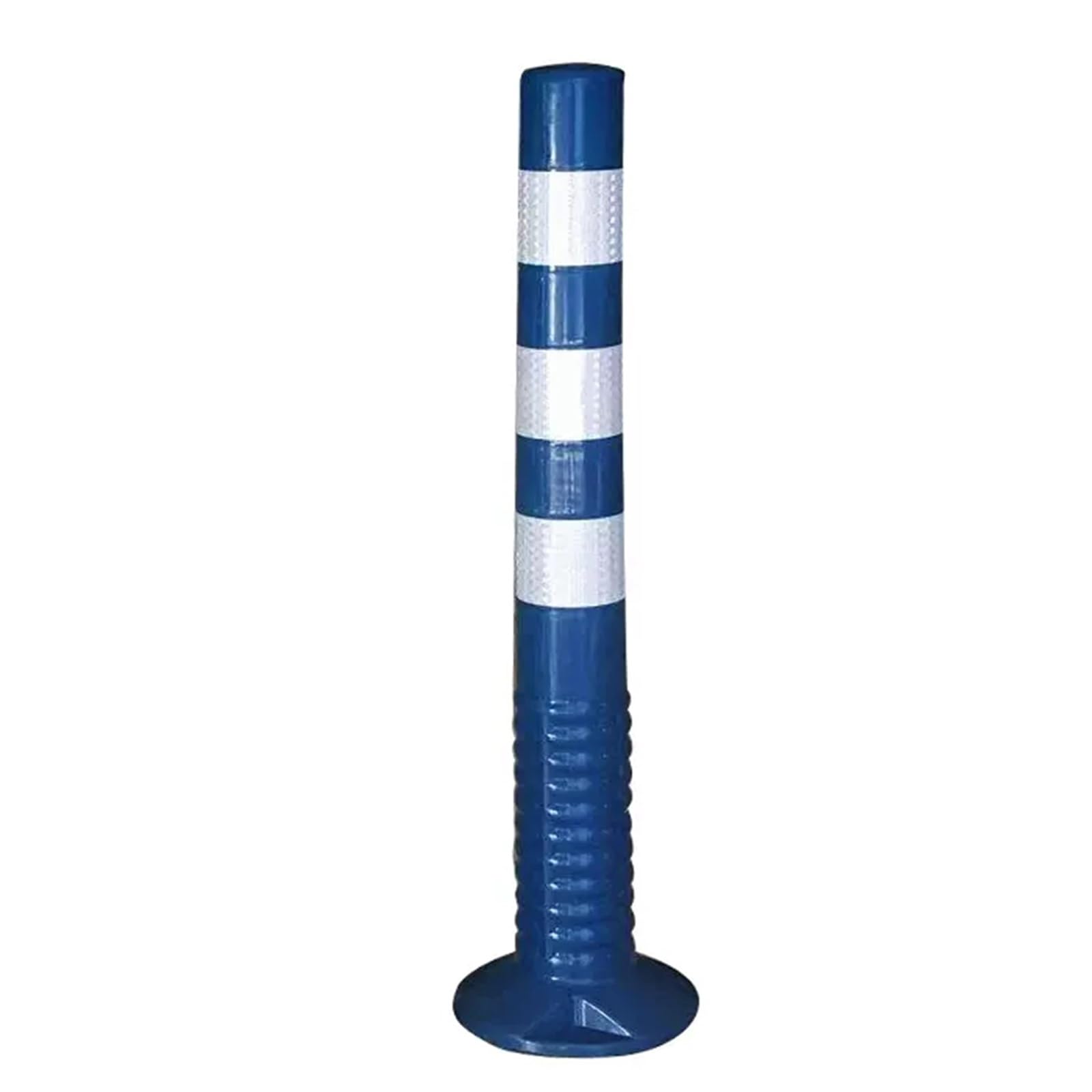 IUokLU Driveway Barrier Traffic Barricade - 18" & 30" Flexible PU Plastic Cones（Blue-1 Pack/30in）
