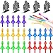 45 Pcs, 40 Rubber Chicken Slingshot and 5 Shooting Targets, Rubber Fingers Flying Toy Decompress Chicken Slingshot Stretchy Chicken Toy for Kids Adult for Funny Party and Gifts