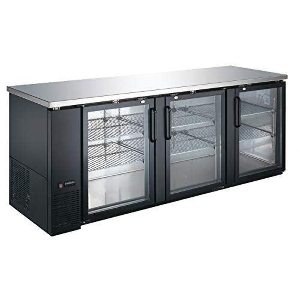 Adcraft USBB-9028G U-Star 32-Cubic Feet Back Bar Bottle Cooler with Glass Doors, 115v, NSF