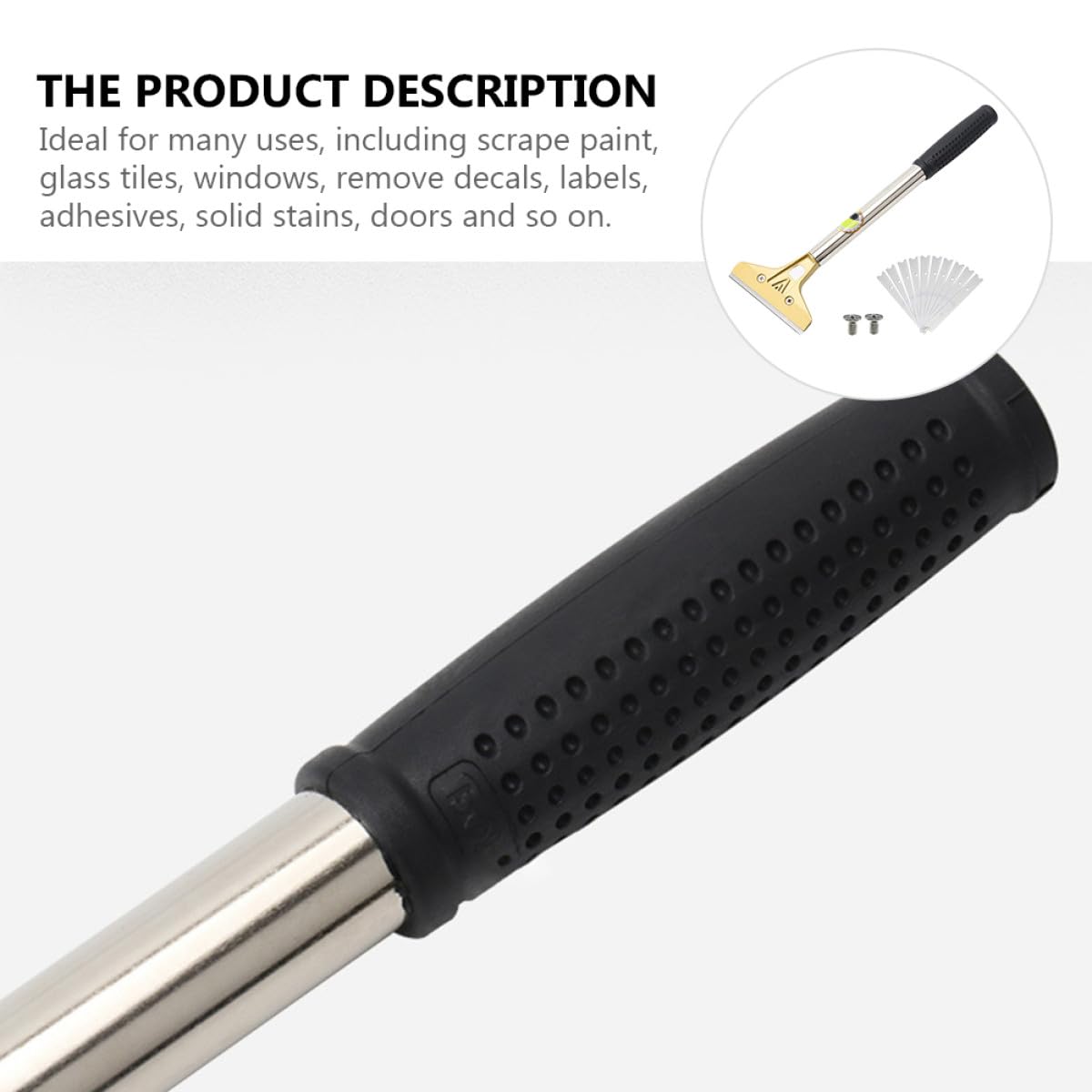 STOBAZA Raspador de Limpieza Resistente y Multifuncional de Aleación de y Acero para Eliminar Manchas Sólidas Herramienta Manual Resistente y Multifuncional en Talleres