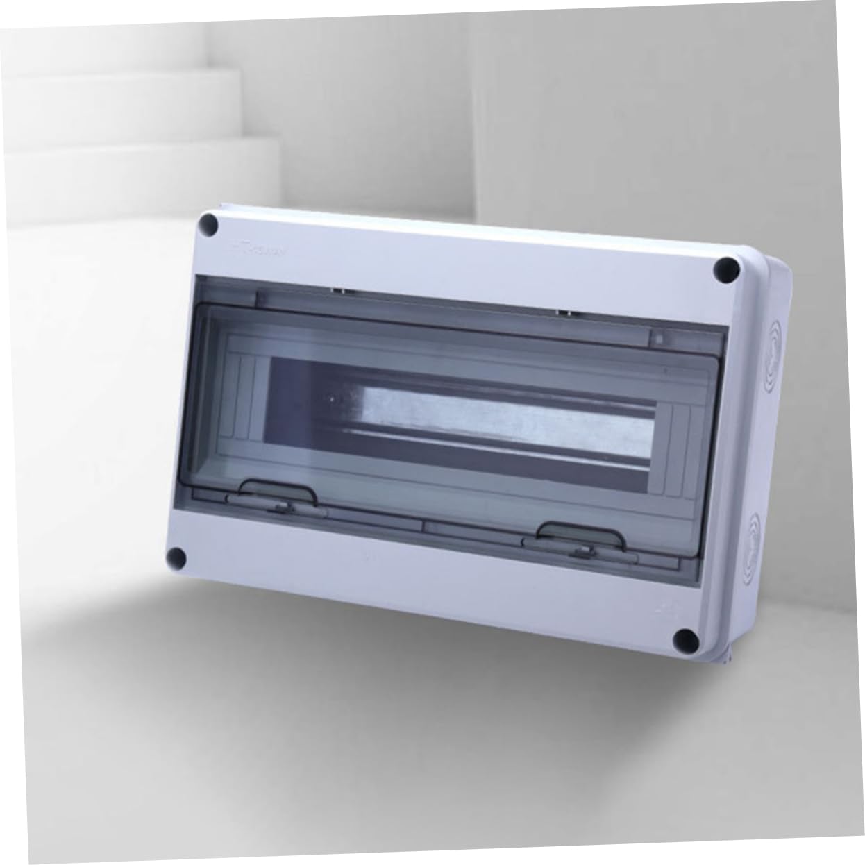 Caja de Distribución Eléctrica de Superficie, Plástico Blanco, Ip65, 15 Circuitos, Resistente Intemperie para Uso Exterior