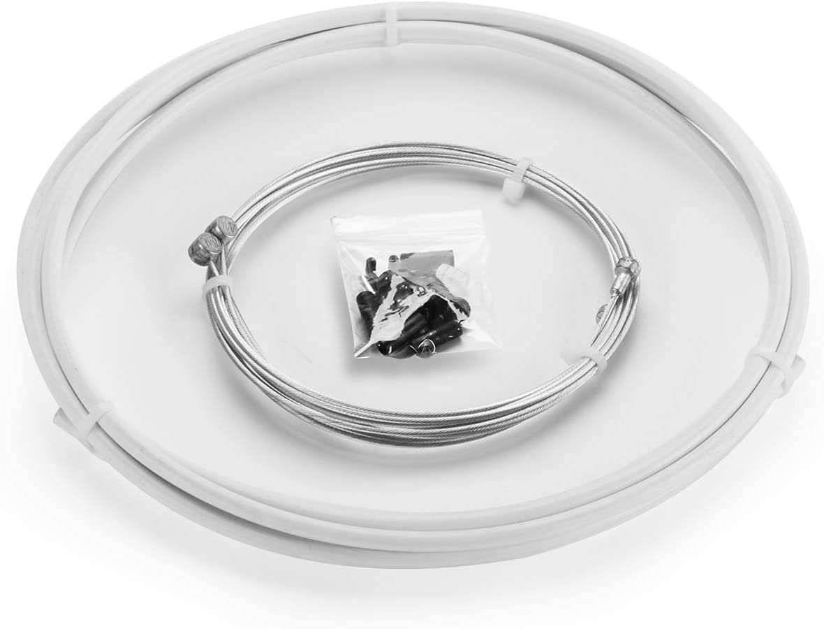 Chooee White Universal Bicycle Brake Cable Housing Kit For Mountain Bike Or Road Bikes,Standard