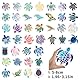 cobee Sea Turtle Stickers, 50pcs Waterproof Ocean Turtle Stickers Summer Colorful Sea Turtle Stickers Vinyl Turtle Stickers Decals Pack Decoration for Office Laptop Hydro Flask Water Bottle