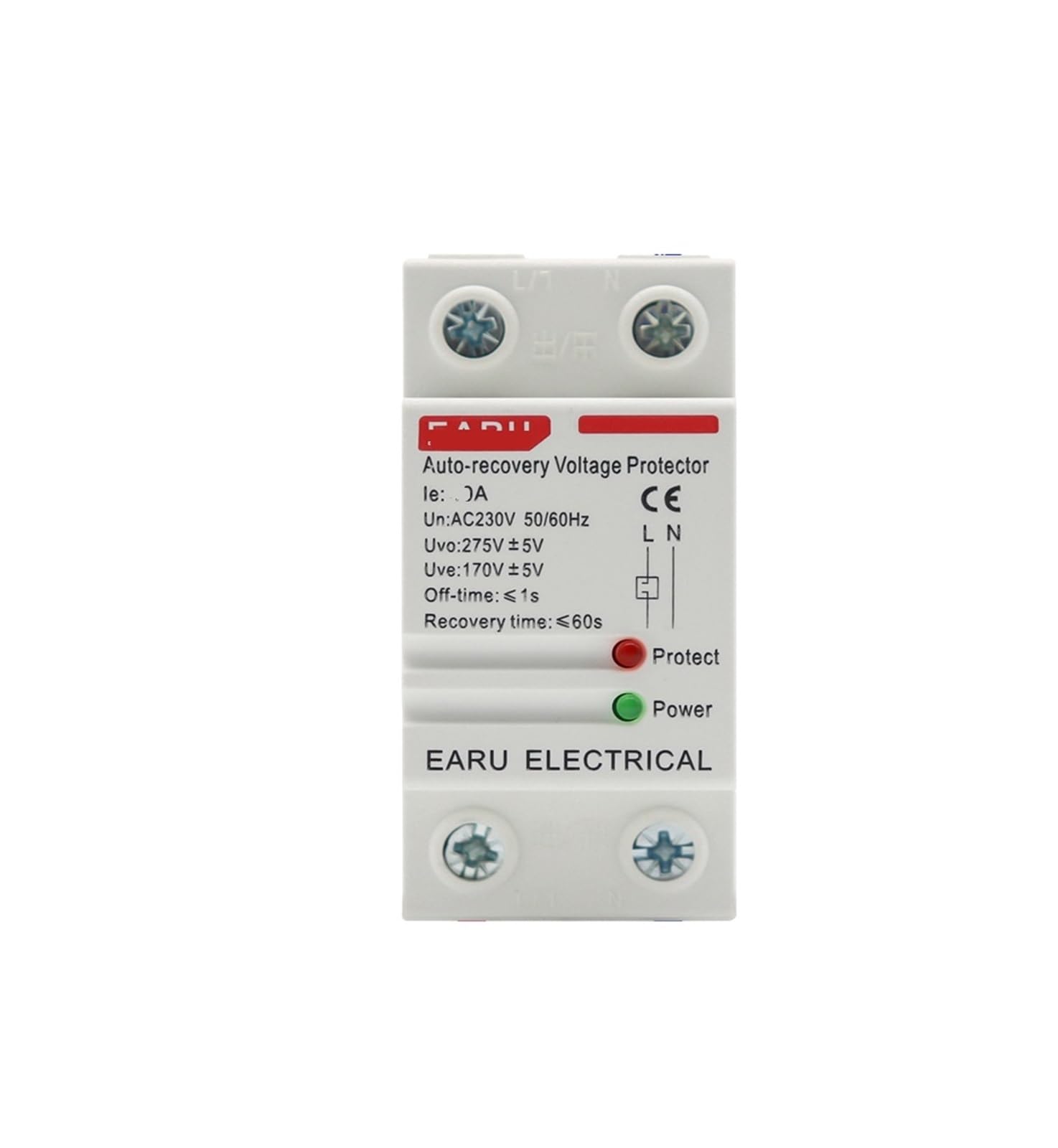YFHGULBTK 40A 63A 230V Rail Automatic Recovery reconnection overvoltage undervoltage Protection Device Relay(40a,230V 2)