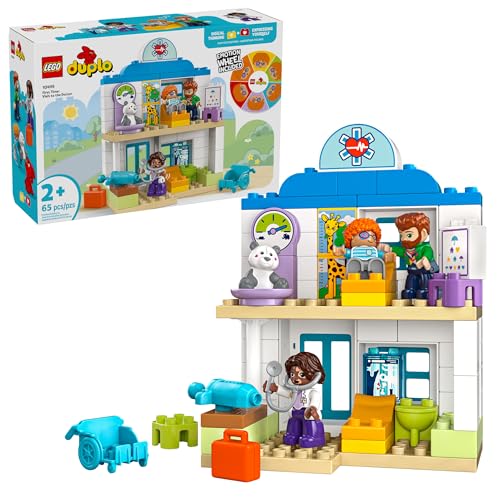 LEGO DUPLO Town First Time Visit with The Doctor Office Building Toy Playset - Preschool Learning and Educational Toy for Toddlers, Boys and Girls, Ages 2+ - Baby Gift Idea - 10449