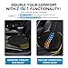 kingphenix Wedge Car Seat Cushion: Memory Foam Truck Seat Cushion for Car Seat Driver - Sciatica and Back Pain Relief - Enhancing Driving Comfort -Black