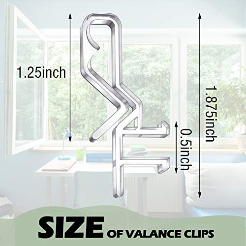 Clips de cenefa ocultos para persianas horizontales de plástico transparente de 1.85" 3