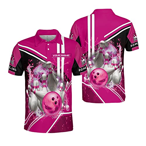 Personalized Name Bowling Polo Shirts 3D For Men And Women, Bowling Shirt, Bowling Shirts For Men, Team Bowling Shirt Men (Polobl8) #TOP4