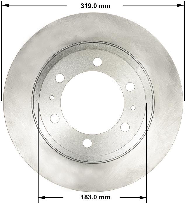 Image of Bendix Priority1 Front Brake Kit- Replacement Disc Brakes Rotors and Ceramic Brake Pads for Toyota 4Runner 2008-2009, FJ Cruiser 2008-2014, Tacoma 2008-2023 - 12.56'' (319mm) rotors