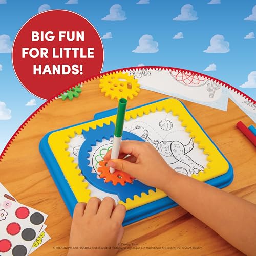 Image of Spirograph Disney Jr. Toddler Arts and Crafts, Drawing Art Kit, Toddler Activities, Drawing Pad, Jumbo Gears, Washable Markers, Unleash Your Child Inner Artist, Ages 3+