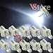 10 bombillas LED T5 B8.5D para salpicadero, cuadro de mando, color blanco,...
