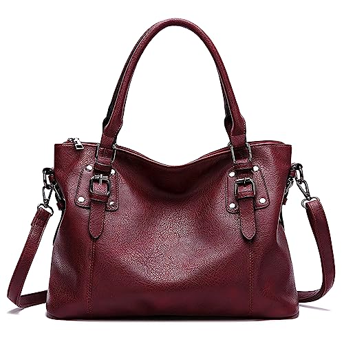 Bolso Hobo Tote grande de cuero vegano para mujer miniatura 1