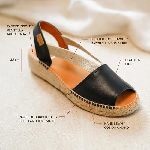 Image of Toni Pons - ETNA - Flat leather sandal with elastics