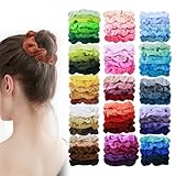 Velvet Scrunchies for Women - 75 Pcs Hair Scrunchies for Girls - No Damage Hair Ties for Thick Thin Hair - Soft Ponytail Holders Bulk Gift for Women