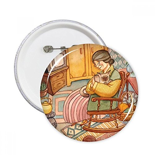 Badge Miaoji Aquarelle Chat Laine cadeau 5 pièces pour passionnés